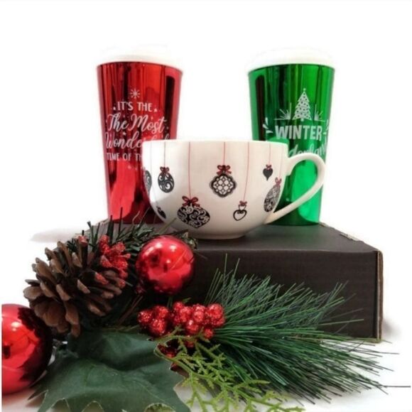 Brighton Los Angeles Love Notes Christmas Ornament Coffee Hot Chocolate Mug - Picture 6 of 7